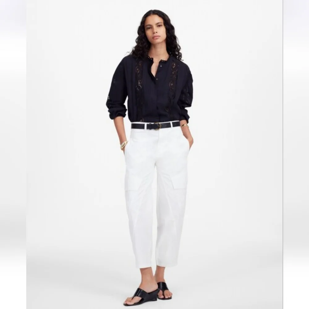 Madewell The Barrel-Leg Utility Pant in Garment-Dyed Twill - Picture 2 of 7